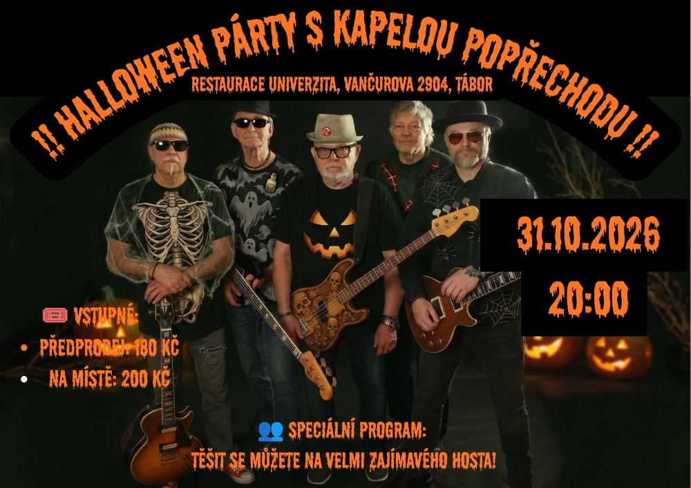 Halloween párty s kapelou POPŘECHODU