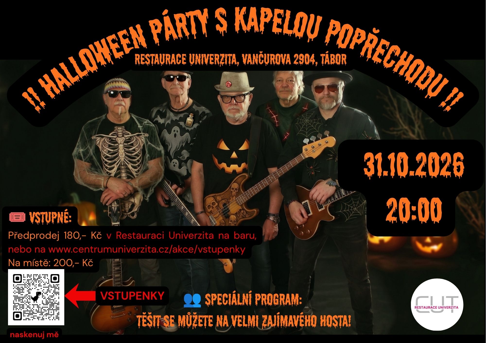Halloween párty s kapelou POPŘECHODU